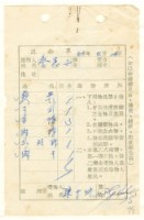 藏品(蔡憲子寄陳中統之送物單（1969年5月14日）)的圖片