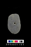 藏品(帶穿孔板岩片)的圖片