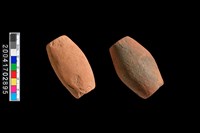 藏品(漢人硬陶網墜)的圖片