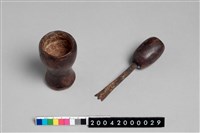 藏品(檳榔木臼)的圖片