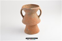 藏品(雙豎把折腹圈足陪葬陶罐)的圖片