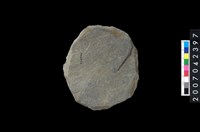 藏品(石環製作材料-打製圓形石板)的圖片