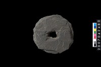 藏品(石環製作材料-中央帶小啄孔打製圓板)的圖片