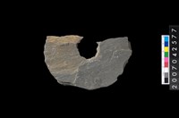 藏品(石環製作材料-中央帶啄孔打製圓板殘件)的圖片