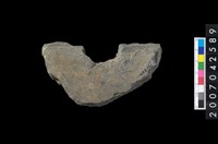 藏品(石環製作材料-中央帶啄孔打製圓板殘件)的圖片