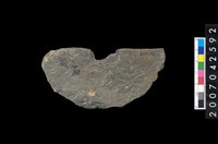 藏品(石環製作材料－中央帶小啄孔打製圓板殘件)的圖片