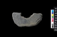 藏品(石環製作材料-中央帶小啄孔打製圓板)的圖片