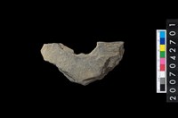 藏品(石環製作材料-中央帶啄孔打製圓板殘件)的圖片