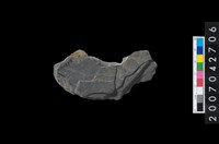 藏品(石環製作材料-中央帶啄孔打製圓板殘件)的圖片