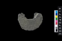 藏品(石環製作材料-中央帶啄孔打製圓板殘件)的圖片