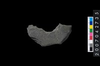 藏品(石環製作材料-中央帶啄孔打製圓板殘件)的圖片