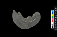 藏品(石環製作材料－中央帶啄孔與旋截痕打製圓板)的圖片