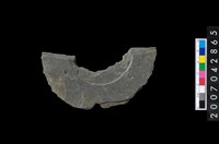 藏品(石環製作材料－中央帶啄孔與旋截痕打製圓板)的圖片