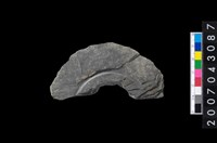 藏品(石環製作材料-中央帶啄孔與旋截痕打製圓板)的圖片