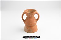 藏品(雙豎把直口折腹圈足小陶罐)的圖片