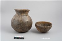 藏品(敞口鼓腹凹底罐(含蓋))的圖片