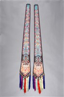 藏品(水藍地盤金彩繡鯉躍龍門紋劍帶)的圖片