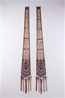 藏品(白地盤金彩繡花鳥紋劍帶)的圖片