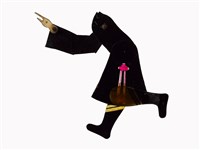 藏品(復興閣皮影戲偶身—黑衣文身)的圖片