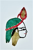 藏品(復興閣皮影戲偶頭—武生(戴軟巾))的圖片