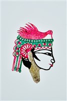 藏品(皮影戲偶頭--旦偶頭)的圖片