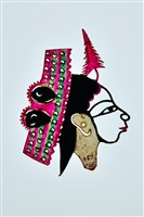 藏品(皮影戲偶頭--旦偶頭)的圖片