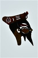 藏品(復興閣皮影戲偶頭—淨（黑鬚戴帽）)的圖片