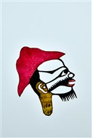 藏品(皮影戲偶頭--丑偶頭)的圖片