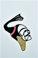 藏品(皮影戲偶頭--丑偶頭)的圖片