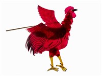 藏品(皮影戲動物偶--雞)的圖片