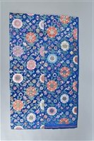 藏品(藍地八吉祥紋織錦)的圖片