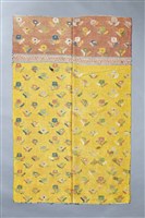 藏品(壽菊紋絲織錦被面)的圖片