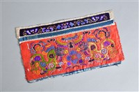 藏品(紅地宗廟雙龍紋衣袖繡片)的圖片