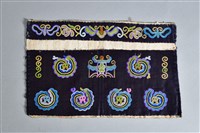 藏品(黑地六卷龍紋衣袖繡片)的圖片