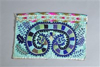 藏品(淺藍地雙龍紋衣袖繡片)的圖片