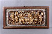 藏品(人物木雕堵(右:宇文成都戰裴元慶))的圖片