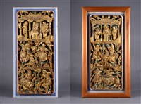 藏品(安金人物帶騎清底雕刻堵)的圖片