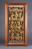 藏品(安金人物帶騎清底雕刻堵2)的圖片