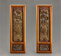 藏品(博古瓶花麒麟雕刻堵)的圖片