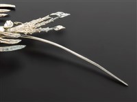 藏品(銀泡頭面-鳳鳥步搖(墬子))的圖片