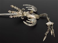 藏品(銀泡頭面-鳳鳥步搖)的圖片