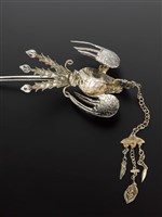 藏品(銀泡頭面-鳳鳥步搖)的圖片