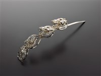 藏品(銀泡頭面-蝶紋條子)的圖片