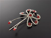 藏品(紅水鑽頭面-蝴蝶花簪)的圖片