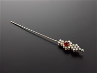 藏品(紅水鑽頭面-單花簪)的圖片