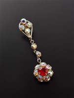 藏品(紅水鑽頭面-耳環)的圖片