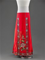 藏品(紅地盤金彩繡團鳳紋女蟒(馬面裙))的圖片