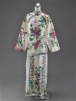 藏品(白地彩繡花蝶紋裙襖)的圖片