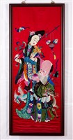 藏品(紅地彩繡麻姑獻壽圖)的圖片