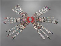 藏品(六瓣彩繡四重如意雲頭雲肩)的圖片